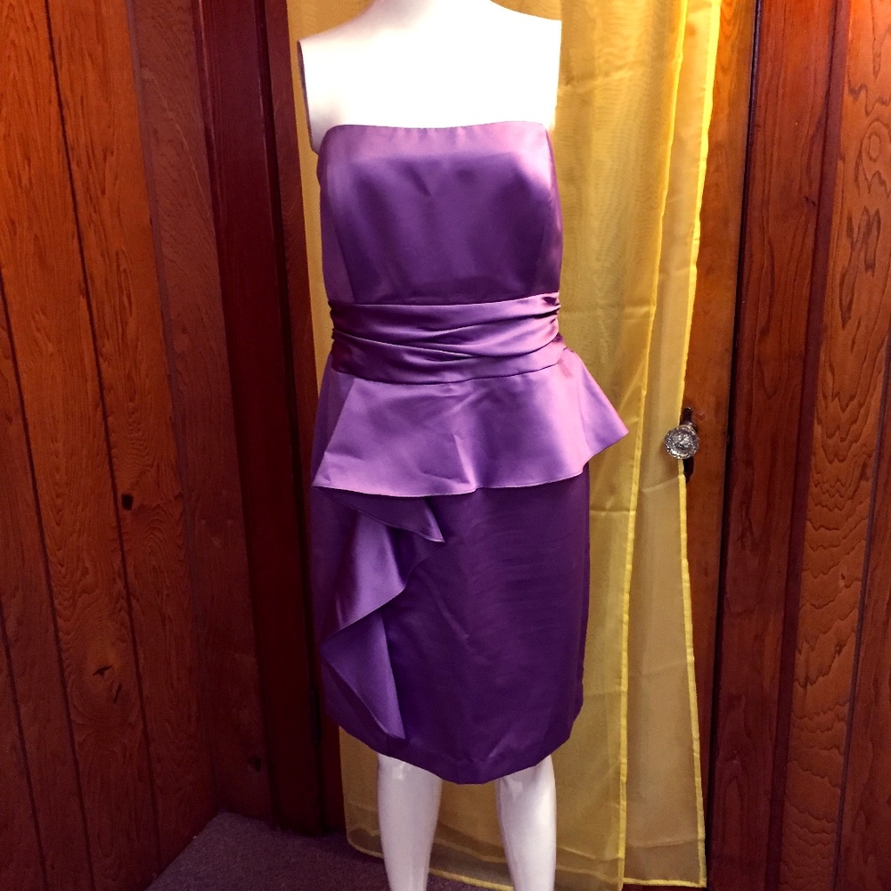 Short Purple Bridesmaid Dress